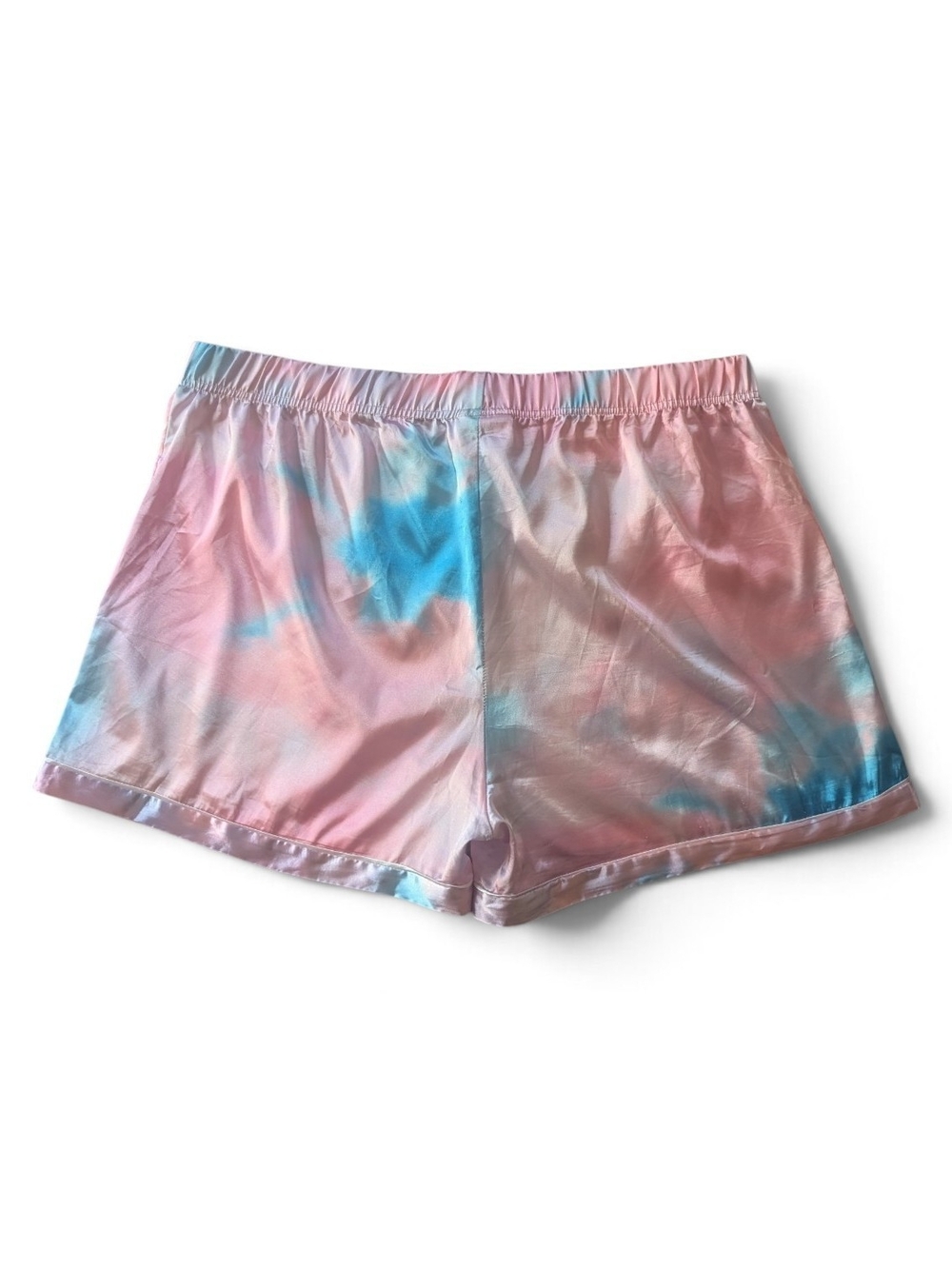 Taylor Swift Official Lover Tie Dye Satin Pajama Set Top Shorts Pink Blue 2XL - Picture 7 of 13
